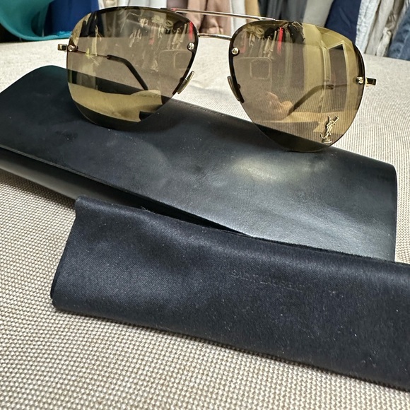 Saint Laurent YSL Monogram 59 mm Aviator sunglasses - Picture 5 of 15
